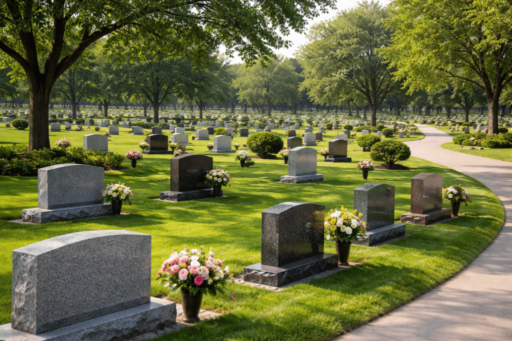 Cemetery Regulations for Granite Slant Headstone Installation